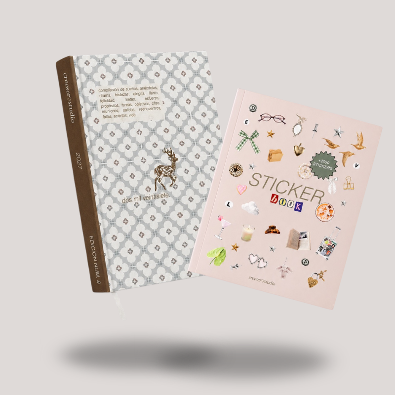 AGENDA FÍSICA + STICKER BOOK