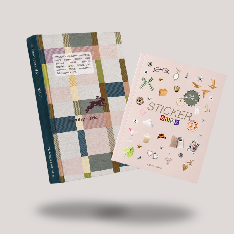 AGENDA FÍSICA + STICKER BOOK