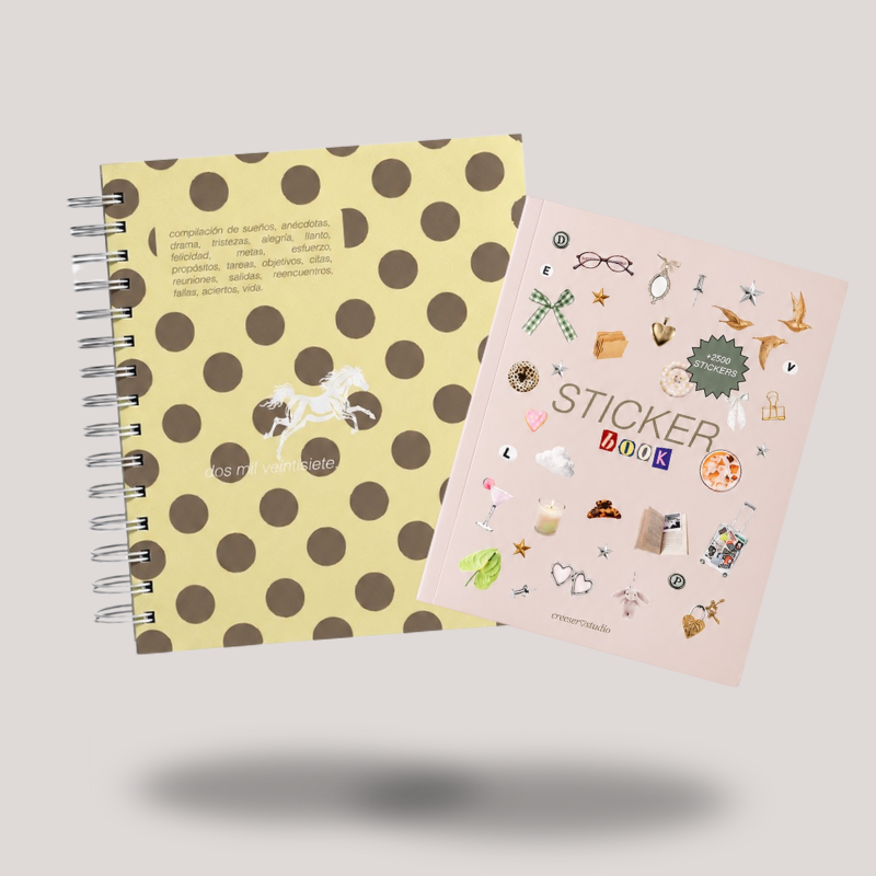 AGENDA FÍSICA + STICKER BOOK