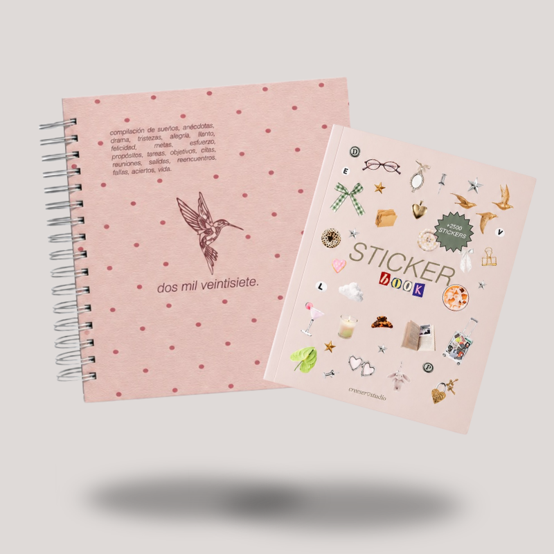 AGENDA FÍSICA + STICKER BOOK
