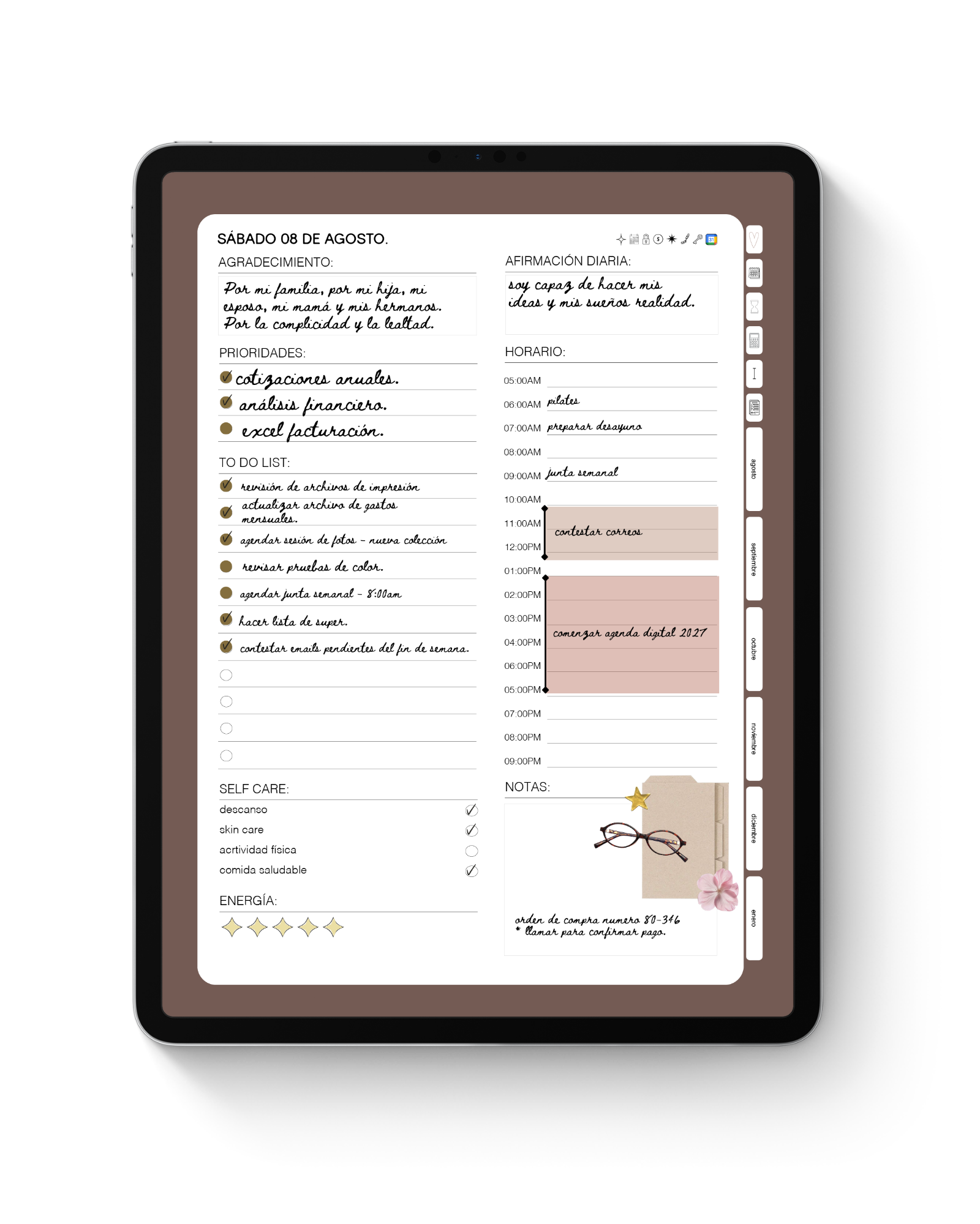 EDITABLE / THE ACADEMY PLANNER — Agenda Digital Académica