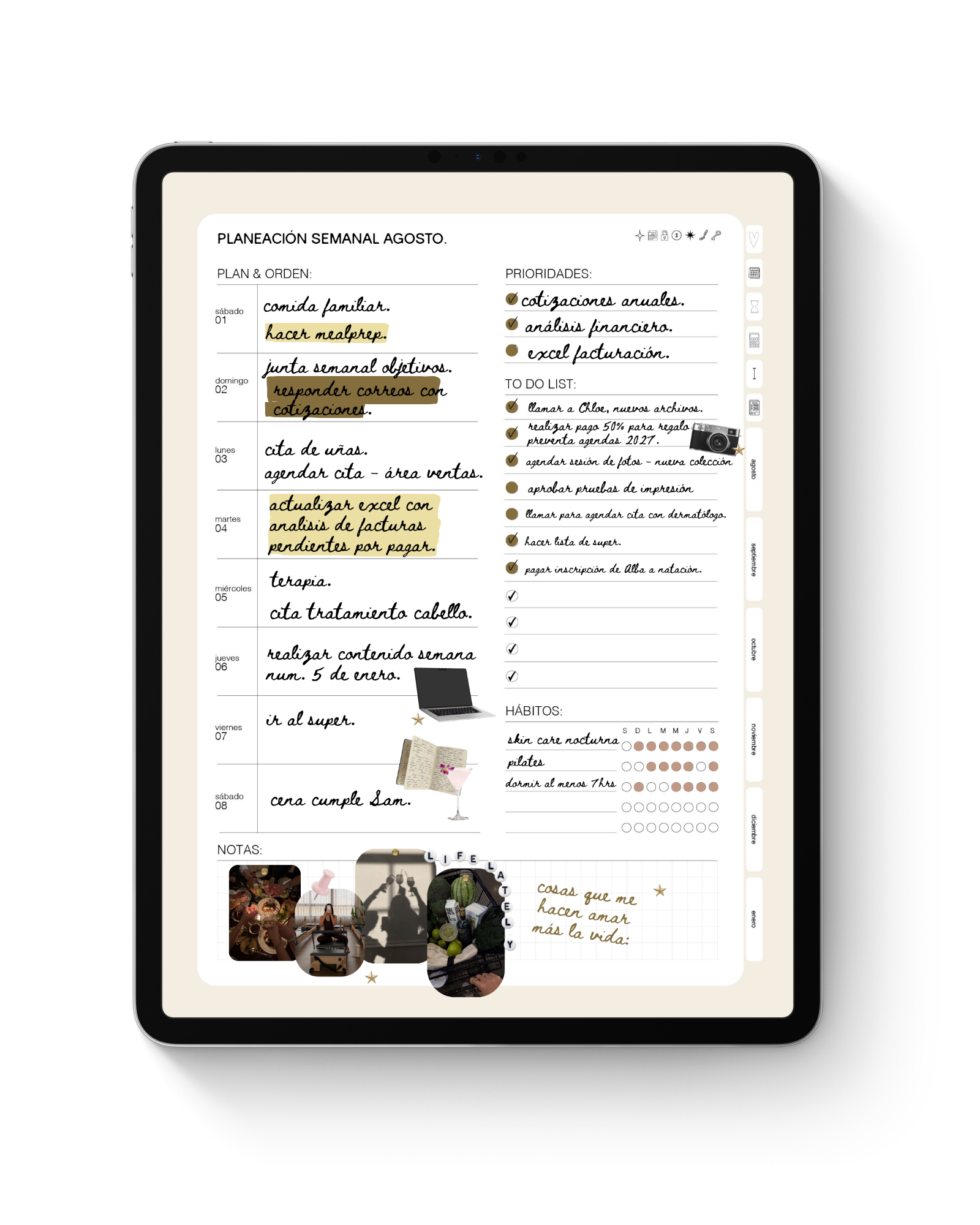 EDITABLE / THE ACADEMY PLANNER — Agenda Digital Académica