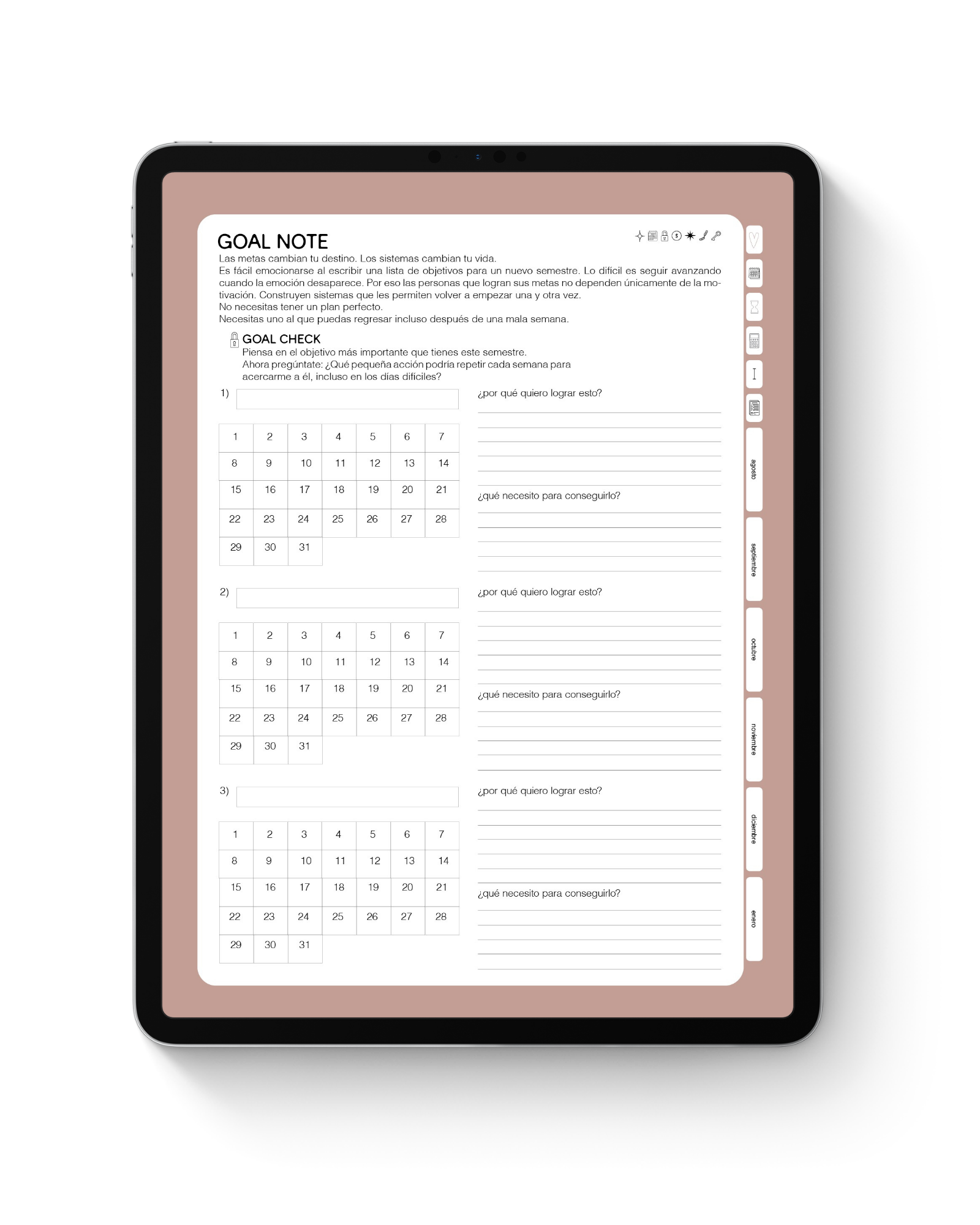 EDITABLE / THE ACADEMY PLANNER — Agenda Digital Académica