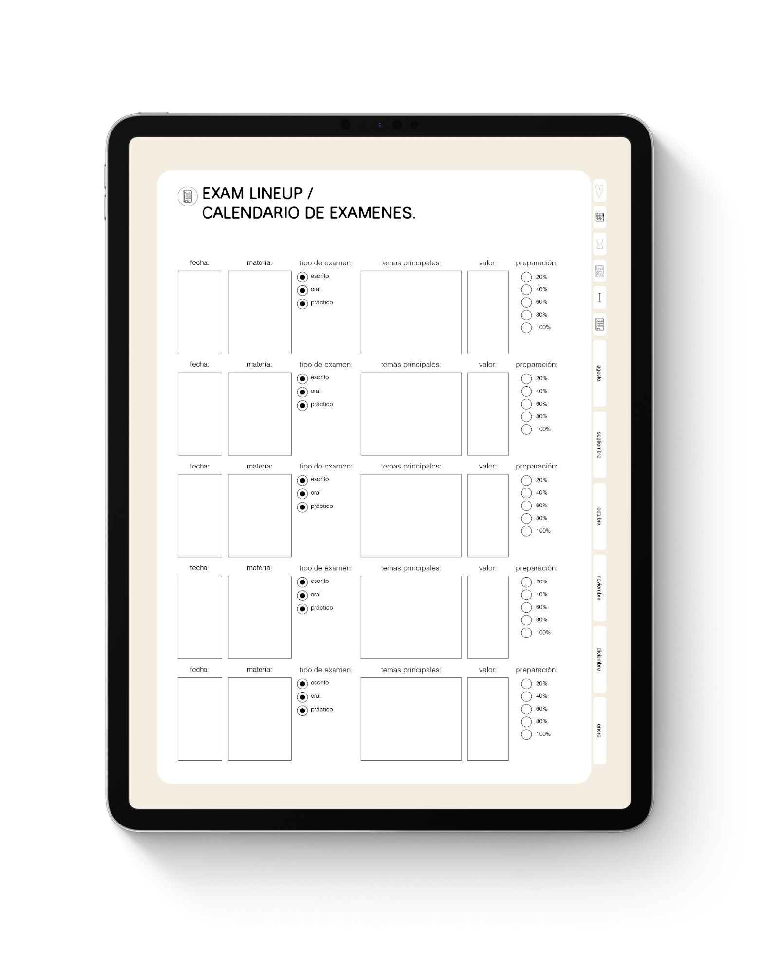 EDITABLE / THE ACADEMY PLANNER — Agenda Digital Académica